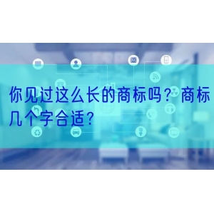 你见过这么长的商标吗？商标几个字合适？